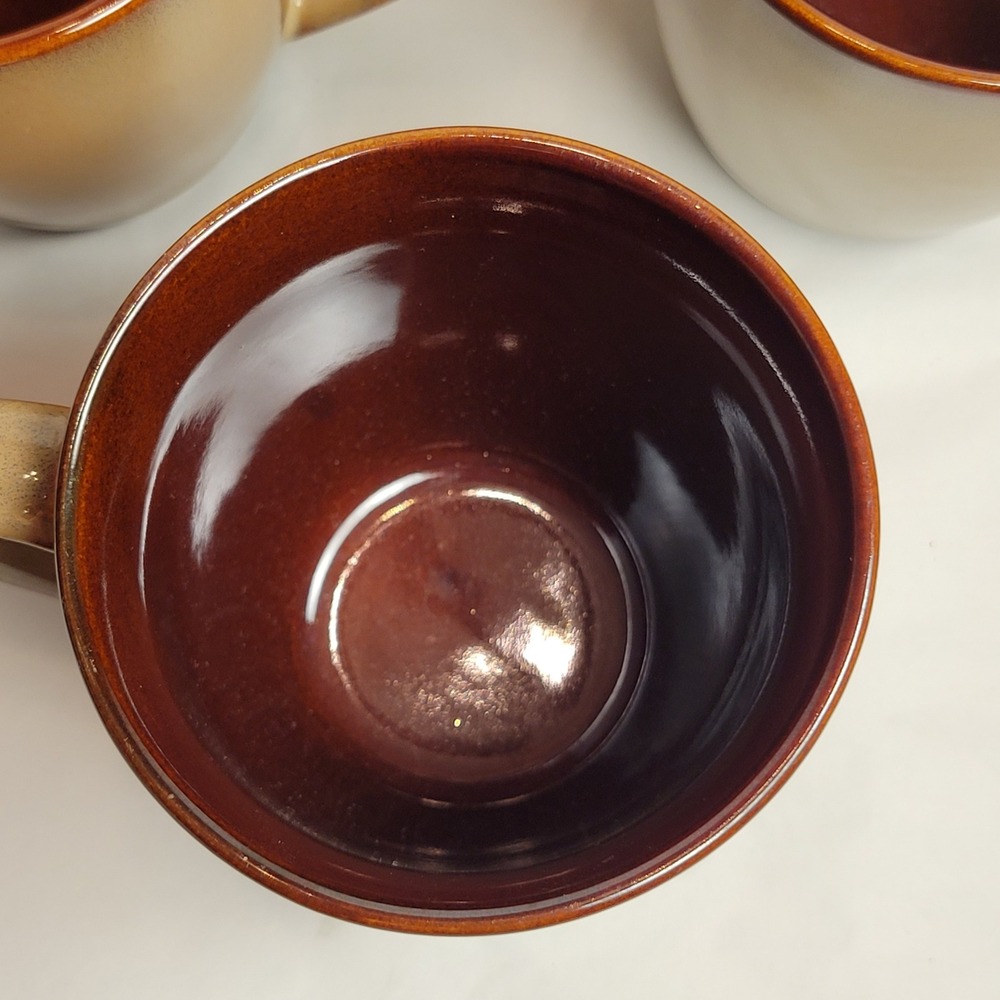 Sango Nova Brown Coffee Mugs‎ Set of 6 Tan Brown Excellent 4933 Stoneware - Picture 5 of 8